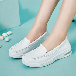 warrior回力护士鞋女鞋软底耐磨增高休闲鞋工作小白鞋wlyjs0024白色36