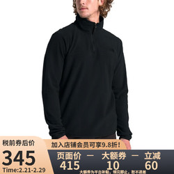 THE NORTH FACE 北面 美版秋冬新品户外保暖男抓绒衣 黑色 XXL