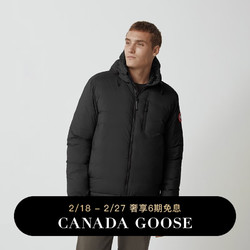 CANADA GOOSE 加拿大鹅 6期免息：加拿大鹅（Canada Goose） Lodge男士羽绒连帽衫大鹅轻量羽绒服 5078M 61 黑色 L