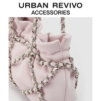 URBAN REVIVO 2023新款女士高级感链条纯色斜挎包单肩包UAWB32099