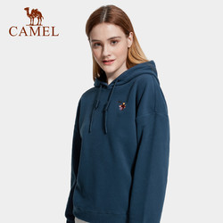 CAMEL 骆驼 户外抓绒衣女2024春季季新款套头上衣宽松外套连帽卫衣