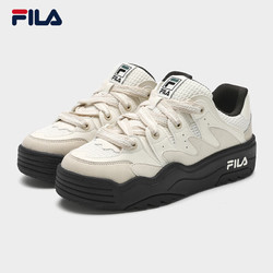 FILA 斐乐 女鞋ROSETTA摩登板鞋2024春斑斓鞋运动鞋休闲鞋 奶白/杏仁奶白-GA（补货） 38