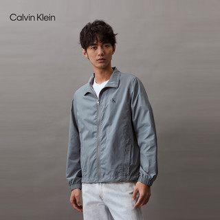 Calvin Klein Jeans24春夏男士简约字母印花运动休闲立领外套J326072 PN6-雾霾蓝 L