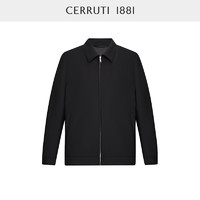 CERRUTI 1881男装早春风衣商务休闲羊毛翻领夹克外套男C4950EI051 深蓝色 54