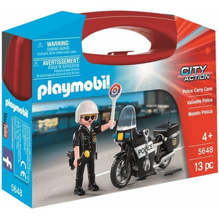 摩比世界（playmobil）城市行动系列 巡逻警察人偶 男女孩玩具新年 城市行动系列 警察人偶