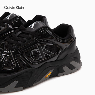 Calvin Klein Jeans24春夏男士网面拼接光泽休闲登山运动老爹鞋YM00917 0GT-太空黑 41