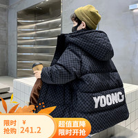 D.S.TongHua 迪莎童话 儿童装男童冬装羽绒服加厚2023新款中大童冬季男孩外套洋气潮 黑色 170