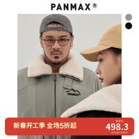 潘·麦克斯（PANMAX）panmax潮牌大码男装加肥加大冬季保暖羽绒服男PBCF-YR0009 灰绿色 3XL