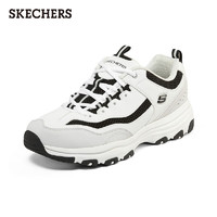 斯凯奇（Skechers）老爹鞋子男女熊猫鞋休闲运动厚底增高透气复古轻便 男款-白色/黑白色/WBLK 40