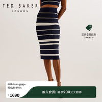 Ted Baker2024春季女士条纹修身针织半身裙274710A 藏青色 2