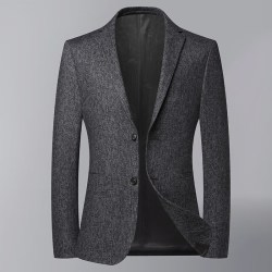 疏赞男士修身西服上衣商务职业结婚单西外套中青年男