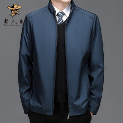 老人头laorentou爸爸外套春秋季薄款中老年男士夹克2023年新款中年