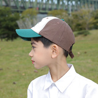欧育 儿童帽子春秋男童女童鸭舌帽宝宝棒球帽学生户外遮阳帽B2225绿色