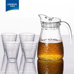 LOVWISH 乐唯诗 锤纹玻璃水杯套装 1壶4杯