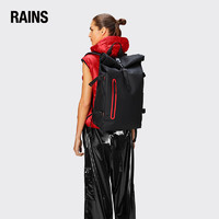 Rains防水背包电脑包双肩包 Rolltop Rucksack Contrast Large 黑色