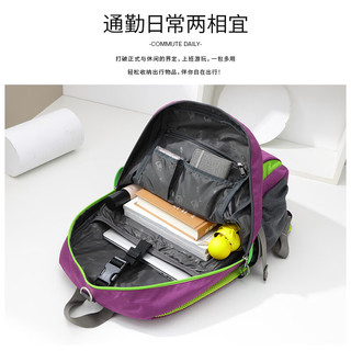 FOUVOR休闲双肩包女大容量旅行包包牛津布女士背包笔记本电脑包书包 紫色