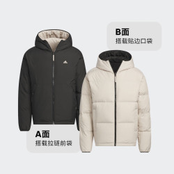 adidas阿迪达斯陈晓同款600蓬双面穿保暖鸭绒羽绒服男冬季阿迪达斯轻