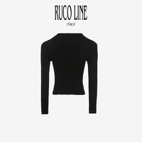 RUCOLINE Ruco Line如卡莱纯色立领毛针织女士打底衫商场同款