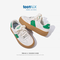 TEENMIX 天美意 儿童滑板鞋新款男宝德训鞋潮 绿色 34码