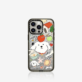 CASETIFY 快乐的日子 适用iPhone15/14/13/Plus/Pro/Max手机壳 透明黑框 iPhone 15 Pro