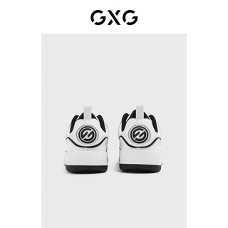 GXG男鞋板鞋男潮流运动板鞋休闲鞋板鞋厚底男休闲鞋 白色/黑色 38