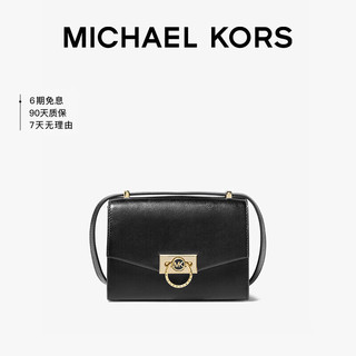 MICHAEL KORS 迈克·科尔斯 HENDRIX系列 女士超小号皮质斜挎包 32F0G1HC0L001 黑色