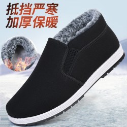 莫诗尼棉鞋冬季新款大棉老北京布鞋防滑加厚保暖男鞋透气软面软底鞋大