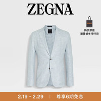 杰尼亚（Zegna）【】24春夏亚麻羊毛及桑蚕丝衬衫夹克749519A7-1DJSS0-48