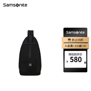 Samsonite 新秀丽 斜挎包2023商务胸包 大容量单肩包男士 KL5*005 黑色
