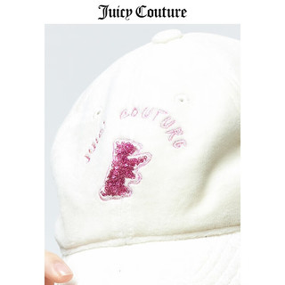 JUICY COUTURE【经典小狗】橘滋鸭舌帽女2023时尚显瘦百搭天鹅绒棒球帽 黑色-S F