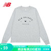 new balance NB卫衣秋季印花男款套头长袖上衣 女款 WT23558-AG S