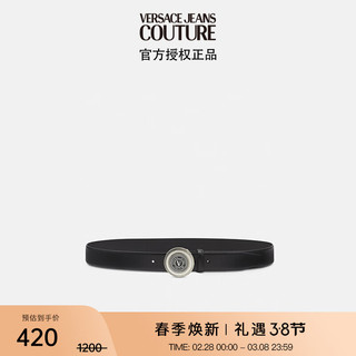 范思哲Versace Jeans Couture皮带 男士圆形搭扣腰带 黑色 95 BLACK-OF6黑色 95（全长118cm）