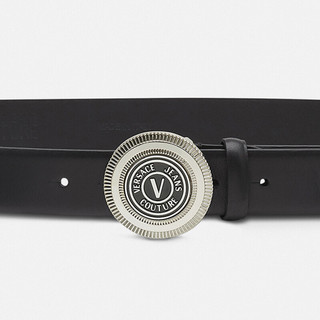 范思哲Versace Jeans Couture皮带 男士圆形搭扣腰带 黑色 95 BLACK-OF6黑色 95（全长118cm）