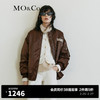 MO&Co.2023冬新品小鹿斑比联名系列棒球服夹克外套美式MBC4JKTT05 咖啡色 S/160