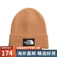 the North Face 【JD物流直达】美版LOGO男女防风保暖针织毛线帽Beanie I0J-杏仁黄 One size
