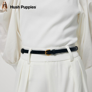 暇步士（Hush Puppies）皮带女时尚潮流腰带女链条针扣女士皮带 黑色女神节