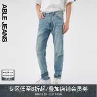 ABLE JEANS【修身裤】24春季男士双芯高弹力显瘦牛仔裤801544 浅黄泥蓝 38/34