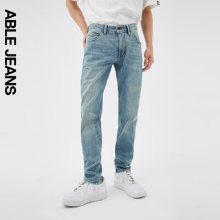 ABLE JEANS【修身裤】24春季男士双芯高弹力显瘦牛仔裤801544 浅黄泥蓝 38/34