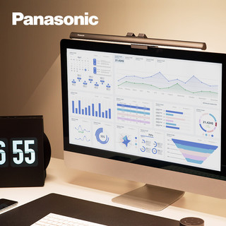 松下（Panasonic)屏幕挂灯商务办公学习氛围游戏电脑显示器挂智能台灯 屏幕挂灯：曲面屏可用+RGB背灯