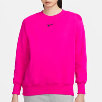NIKE 耐克 Sportswear Phoenix Fleece 女子Oversize风加绒圆领运动衫 DQ5734-615 玫红色