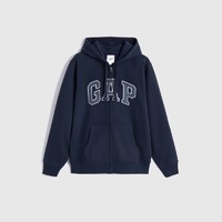 Gap 盖璞 男女装LOGO碳素软磨抓绒卫衣 816853