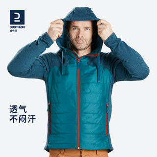 DECATHLON 迪卡侬 旗舰店连帽抓绒衣休闲外套男加厚大码夹克卫衣秋冬外套ODT1