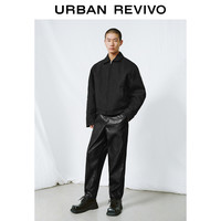 UR冬季男装时尚休闲高阶夹克领宽松拉链外套UML130030