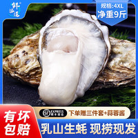 XIANHAIDAO 鲜海道 生蚝  乳山牡蛎 新鲜海蛎子生鲜贝类 滋补4XL号9斤赠两袋蒜蓉酱