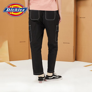 dickies裤子女纯棉大侧兜休闲直筒裤DK010327 黑色 28 