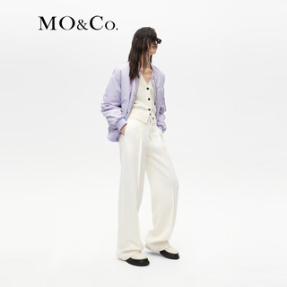 MO&Co.2023冬小鹿斑比联名系列棒球服夹克外套美式MBC4JKTT05 流云紫色 M/165