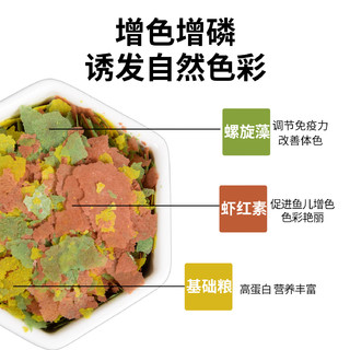 鱼多趣 小型鱼饲料70g鱼食热带鱼小型鱼薄片饲料观赏鱼饲料鱼粮 