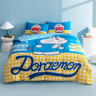 Disney 迪士尼 哆啦A梦全棉四件套床上用品机器猫纯棉儿童床单被套三件套叮当猫