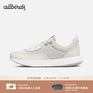 allbirds Courier复古阿甘跑鞋厚底运动休闲男女拼接鞋 灰白拼色 38 女码