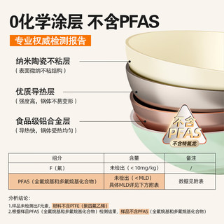 Amercook陶瓷煎锅平底锅不粘锅家用牛排煎锅森林之花煎蛋烤肉早餐锅24cm 导热盘+森林之花白山茶煎锅 24cm